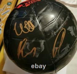 025 Signed 2019/2020 Manchester United Football with display case and Club COA