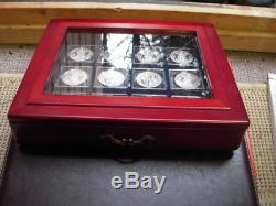 12 SILVER PROOF KINGS AND QUEENS OF GREAT BRITAIN IN DISPLAY CASE WITH COAs