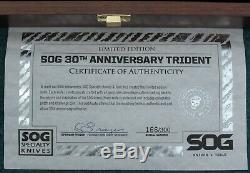 #166 of 300 SOG 30TH ANNIVERSARY Tiger Stripe TRIDENT Folder Display Case COA