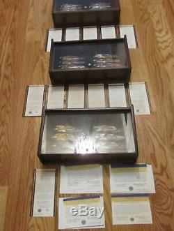 18 Different Franklin Mint Harley Davidson Knives With 3 Display Cases 16 Coa's