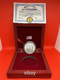 1901 o morgan silver dollar In A Display Case With COA