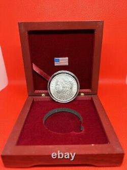 1901 o morgan silver dollar In A Display Case With COA