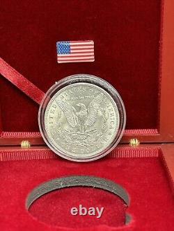 1901 o morgan silver dollar In A Display Case With COA