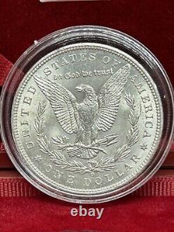 1901 o morgan silver dollar In A Display Case With COA