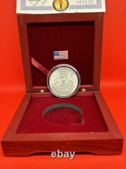 1901 o morgan silver dollar In A Display Case With COA