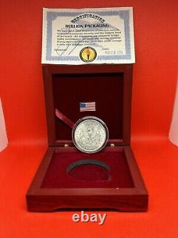 1901 o morgan silver dollar In A Display Case With COA