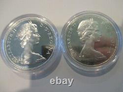 1958-64-66-1967 Canada Gem Silver Dollar- Four Coin Set With Coa & Display Case