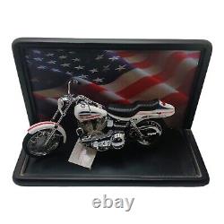 1971 HARLEY DAVIDSON Supper Glide FX 1/10 Scale FRANKLIN MINT Display Case COA