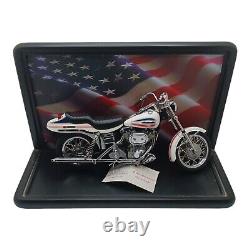 1971 HARLEY DAVIDSON Supper Glide FX 1/10 Scale FRANKLIN MINT Display Case COA