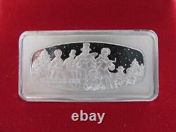 1973 Franklin Mint Sterling Silver Proof Christmas Ingot withDisplay Case & COA