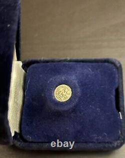 1980 1oz Fine Gold Coin Krugerrand 14k Gold Miniature IMM With Display Case No COA