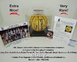 1981 Boston Celtics Team Autographed Hand Signed Gold Ball withBeckett JSA PSA COA
