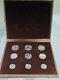 1982 Greece Olympic Silver Proof Commemorative 9 Coin Set In Display Case + Coas