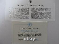 1982 Jamaica Proof Set withDisplay Case and COA's