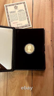 1982 RCM Canadian Constitution $100 Dollar 1/2 oz Gold Coin withDisplay Case & COA