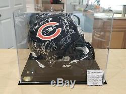1985 Super Bowl Chicago Bears Signed Football Helmet with COA + Display Case