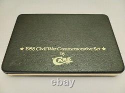1988 Case XX Large Gunstock CIVIL War Commemorative Knife Set With Display & Coa