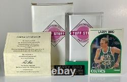 1989 Hoops LARRY BIRD Celtics Autograph COA + New Display Case & Engraved Plate