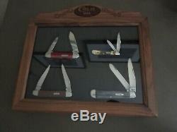 1991 Case XX 9 DOT 4 Knife Set in Mint Walnut/Glass Display COA 1 of 500 HTF