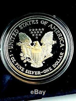 1994 1oz Proof Silver Eagle With Box, Display Case and COA