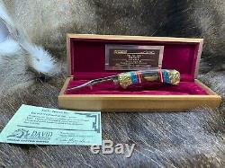 1995 Buck David Yellowhorse 112 Custom Trout Knife Mint In Display Case COA