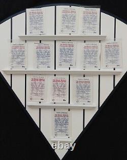 1995 Hamilton Collection Mickey Mantle Porcelain 12 Card Set COA Wooden Display