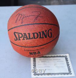 1996 Michael Jordan Signed Spalding Basketball with COA & Case NBA