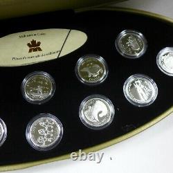 1999 & 2000 Canada Silver Millennium 12-Coin Set withDisplay Case & COA