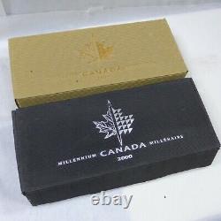 1999 & 2000 Canada Silver Millennium 12-Coin Set withDisplay Case & COA