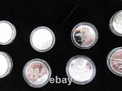1999 Canada Silver Millennium 12-Coin Set withDisplay Case & COA