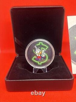 1ounce Scrooge. 999 Silver Coin COA And Display Case. #200 Minted