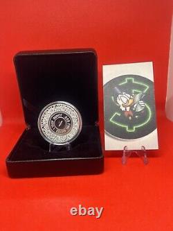 1ounce Scrooge. 999 Silver Coin COA And Display Case. #200 Minted