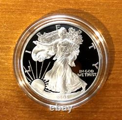 2003-W 1 oz Proof Silver American Eagle Coin with Box, Display Case & COA (Z36)