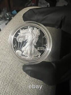 2003-W PROOF Silver Eagle withCOA & Official US Mint Display Case