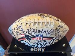 2004 New England Patriots Team Signed Football World Champions! Coa