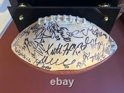 2004 New England Patriots Team Signed Football World Champions! Coa