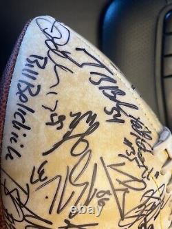 2004 New England Patriots Team Signed Football World Champions! Coa