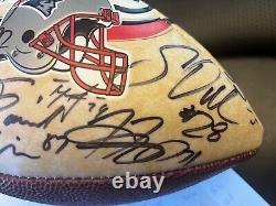 2004 New England Patriots Team Signed Football World Champions! Coa