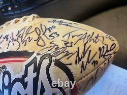 2004 New England Patriots Team Signed Football World Champions! Coa