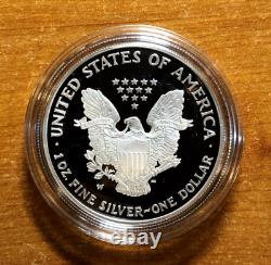 2005-W 1 oz Proof Silver American Eagle Coin with Box, Display Case & COA (Z56)
