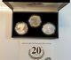 2006 3 Coin American Silver Eagle 20th Anniversary Set With Display Case & Coa