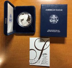 2006-W 1 oz Proof Silver American Eagle Coin with Box, Display Case & COA (Z66)