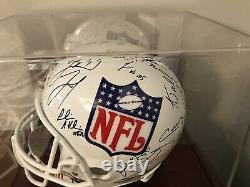 2008 NFL Draft Multi Signed Full Size Helmet 25 Signatures COA with Display Case