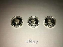 2009 $15 Vignettes of Royalty Sterling Silver 3 Coin Set in Display Case COAs
