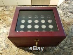 2010 National Parks PDS Quarters with Wood Display Case 54 Quarters with COA