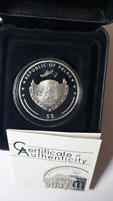 2010 Palau $5 World of Wonders Acropolis Silver Proof Coin /w COA & Display Case