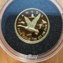 2011 Canada 50 Cent 1/25 oz Gold Coin With COA In Display Case