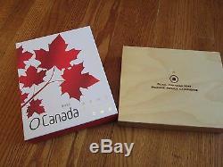 2013 Canada $10 Full O Canada Silver 12-Coin Set with Display Case withCOA Proof