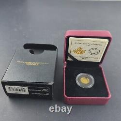 2015 Canada 50 Cent. 9999 Pure Gold Proof Coin Owl withDisplay Case & COA