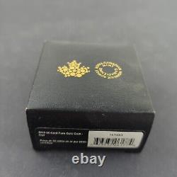 2015 Canada 50 Cent. 9999 Pure Gold Proof Coin Owl withDisplay Case & COA